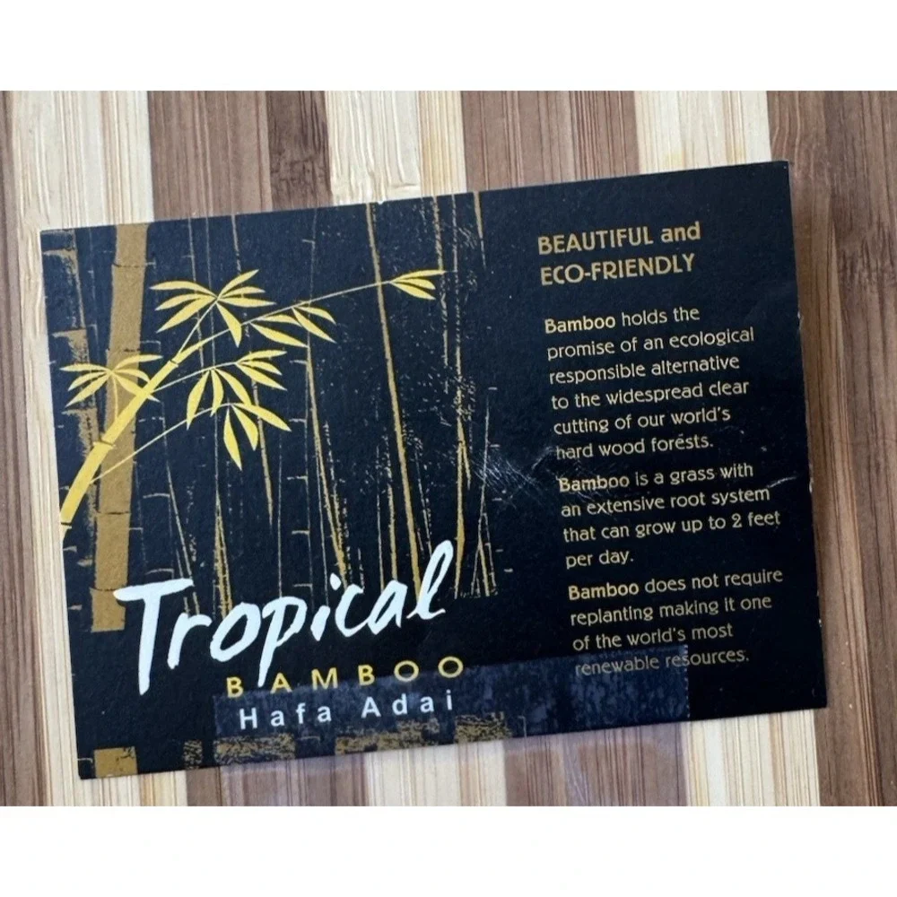 Tropical Bamboo Hafa Adai Surfboard Cutting Board Hibiscus Coastal Kitchen Decor